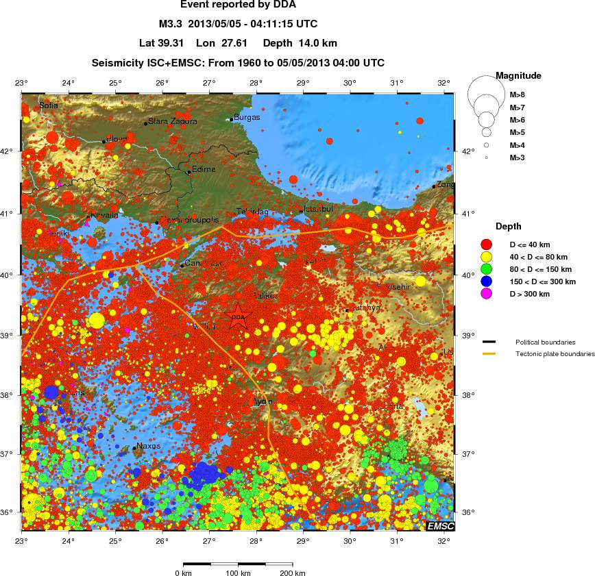 regional historical seismicity