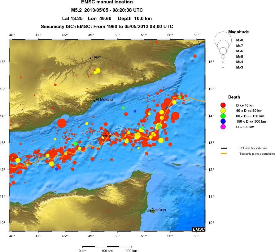 regional historical seismicity