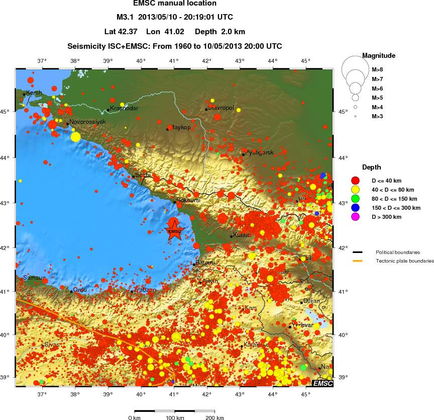 regional historical seismicity