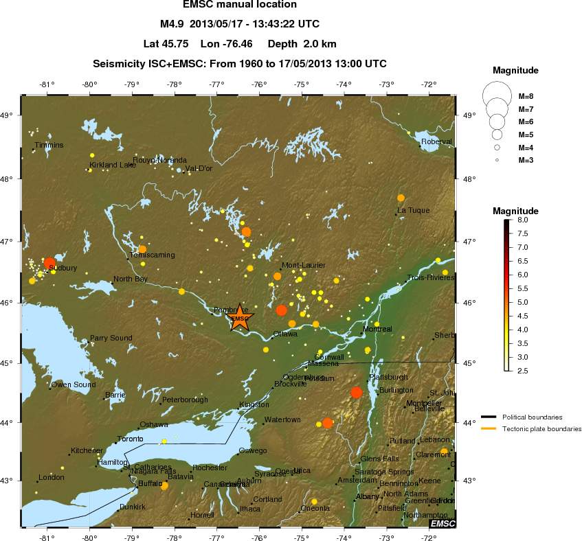 regional magnitude historical seismicity