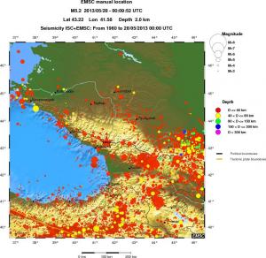 regional historical seismicity