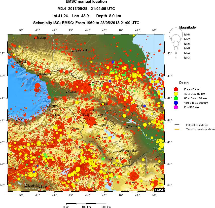 regional historical seismicity