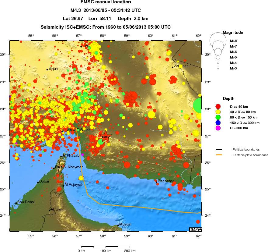 regional historical seismicity