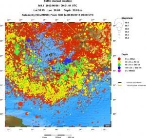 regional historical seismicity