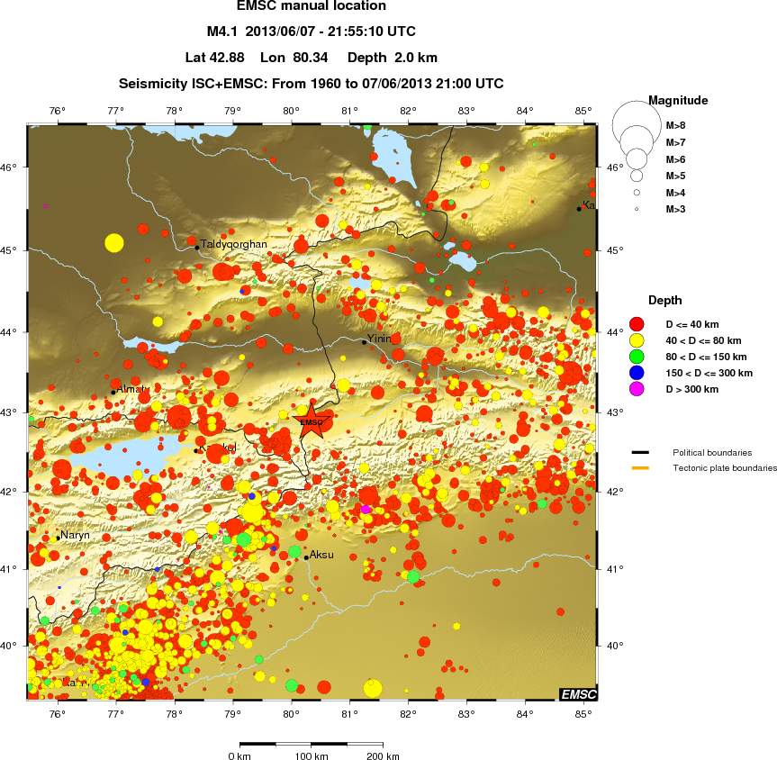regional historical seismicity