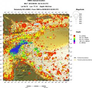 wide historical seismicity