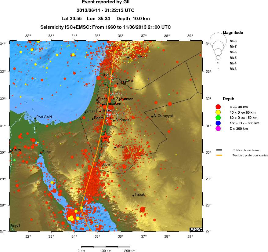 regional historical seismicity