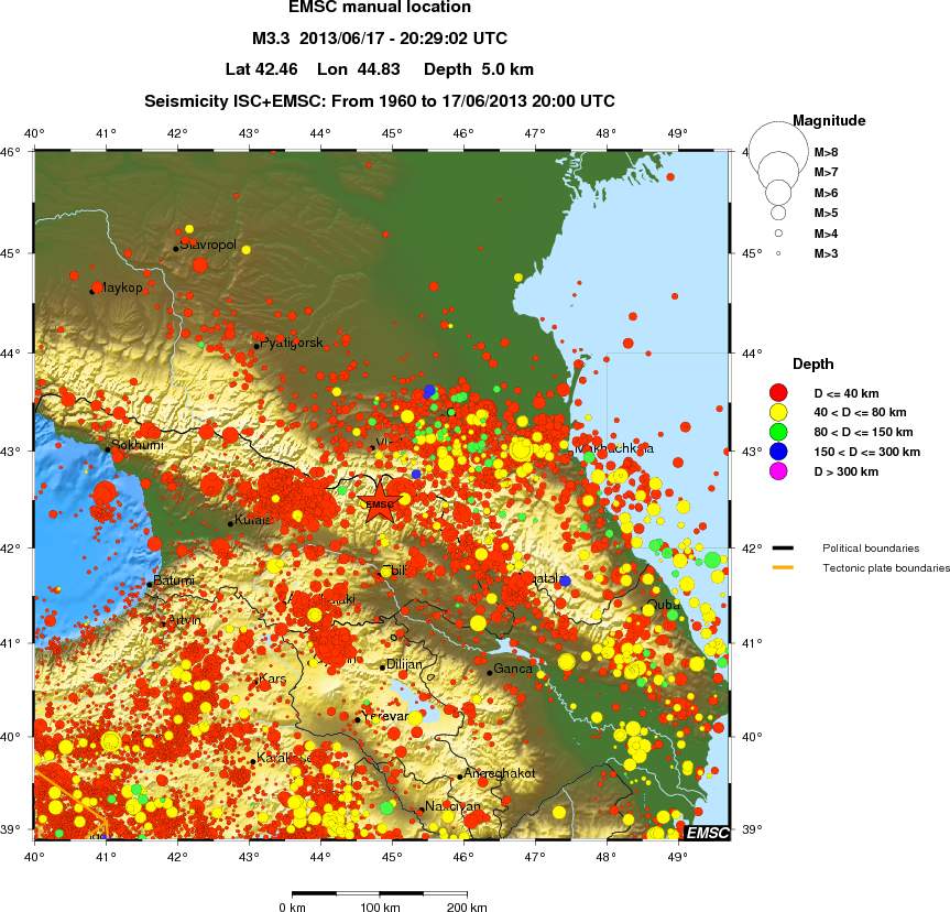 regional historical seismicity