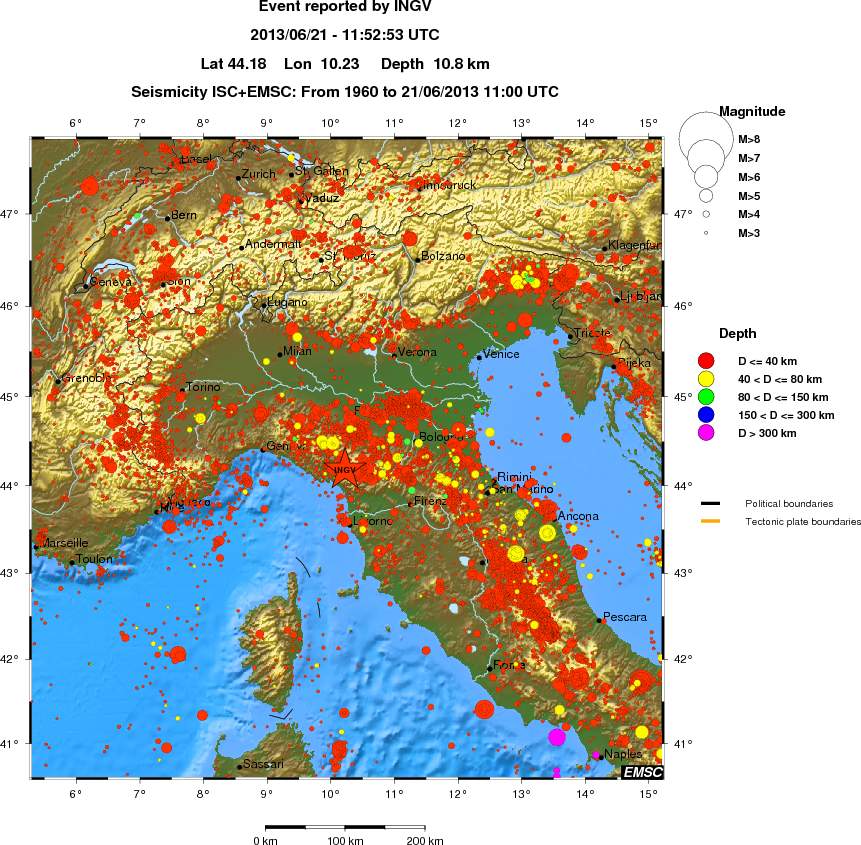 regional historical seismicity