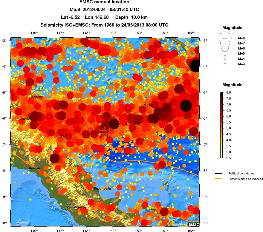 regional magnitude historical seismicity