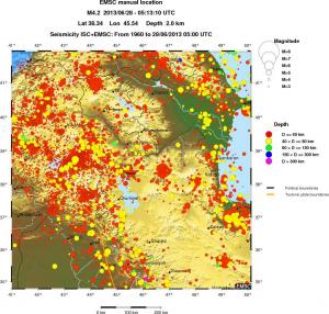 regional historical seismicity