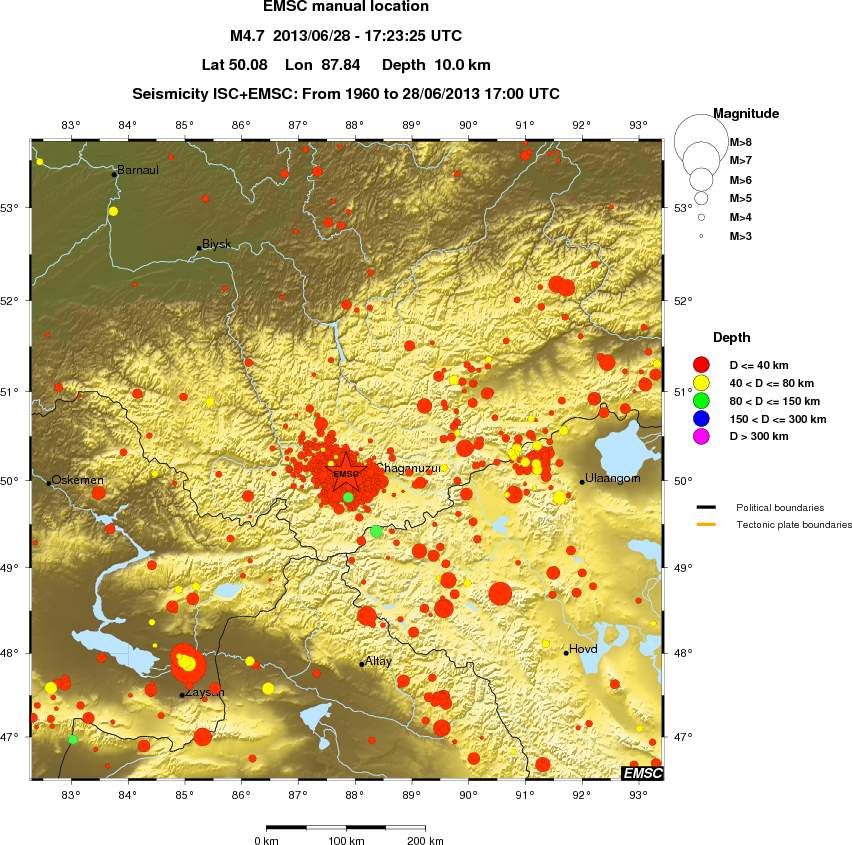 regional historical seismicity