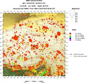 wide historical seismicity