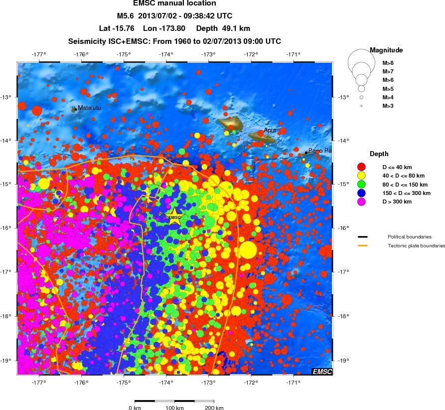 regional historical seismicity