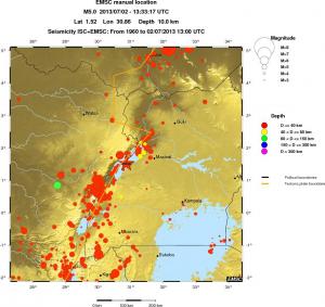 regional historical seismicity
