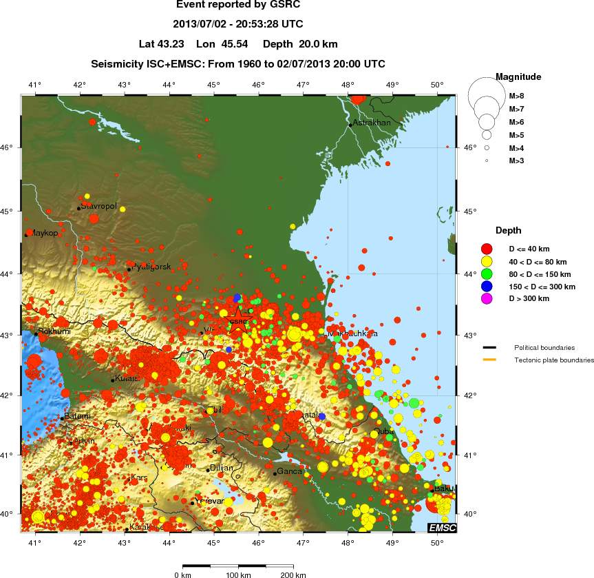 regional historical seismicity