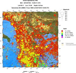 regional historical seismicity
