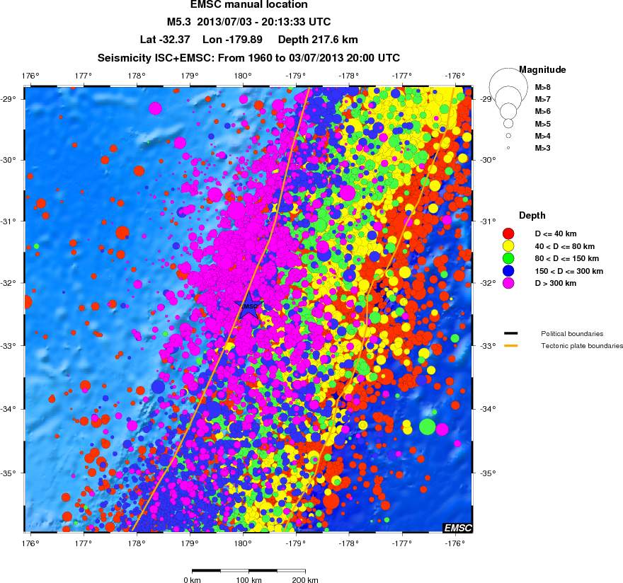 regional historical seismicity