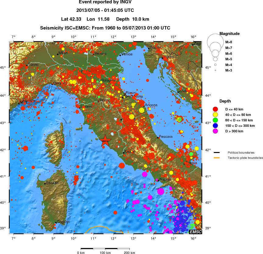 regional historical seismicity