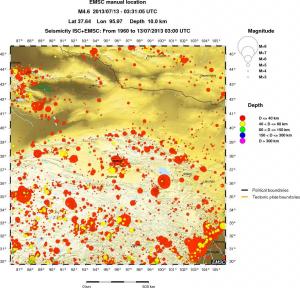 wide historical seismicity