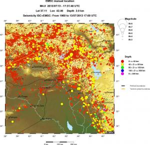 regional historical seismicity