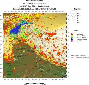 wide historical seismicity