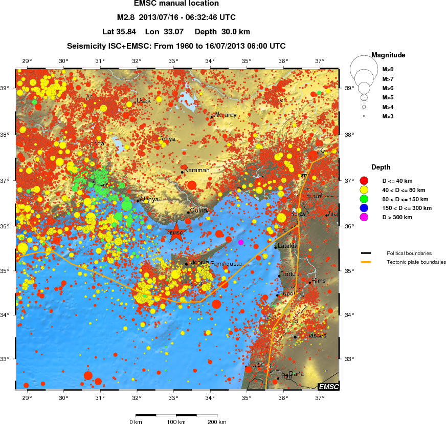 regional historical seismicity