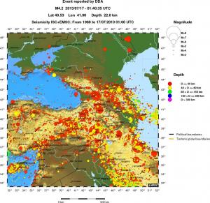wide historical seismicity