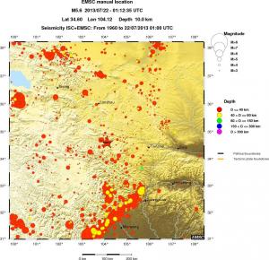regional historical seismicity
