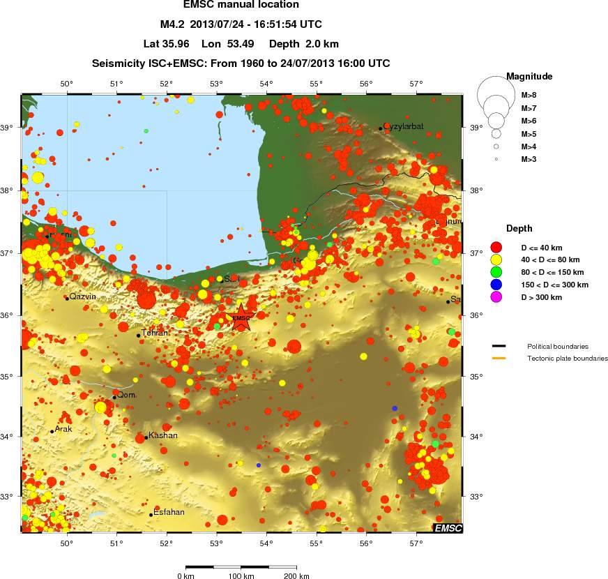 regional historical seismicity