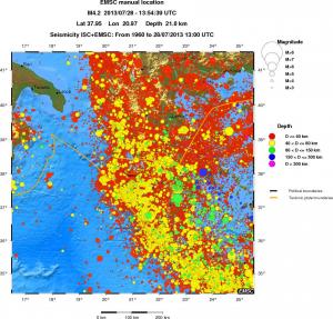 regional historical seismicity