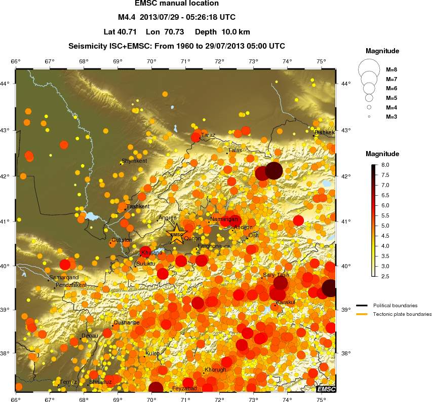 regional magnitude historical seismicity