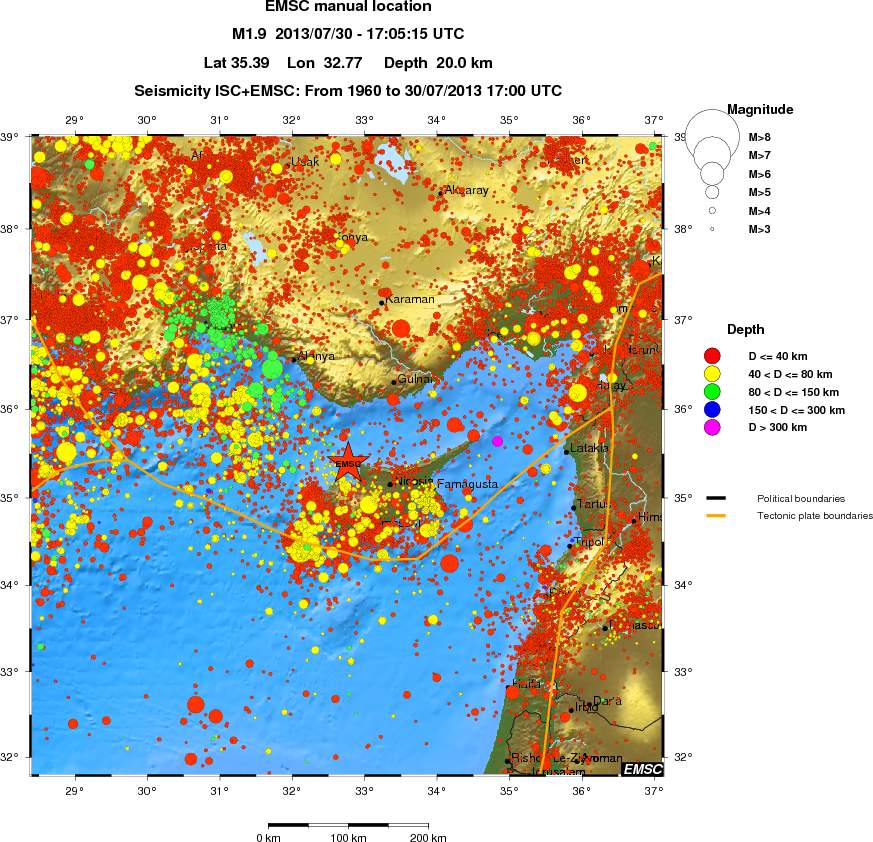 regional historical seismicity