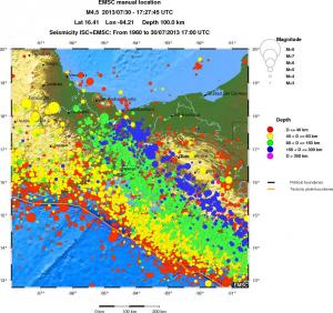 regional historical seismicity