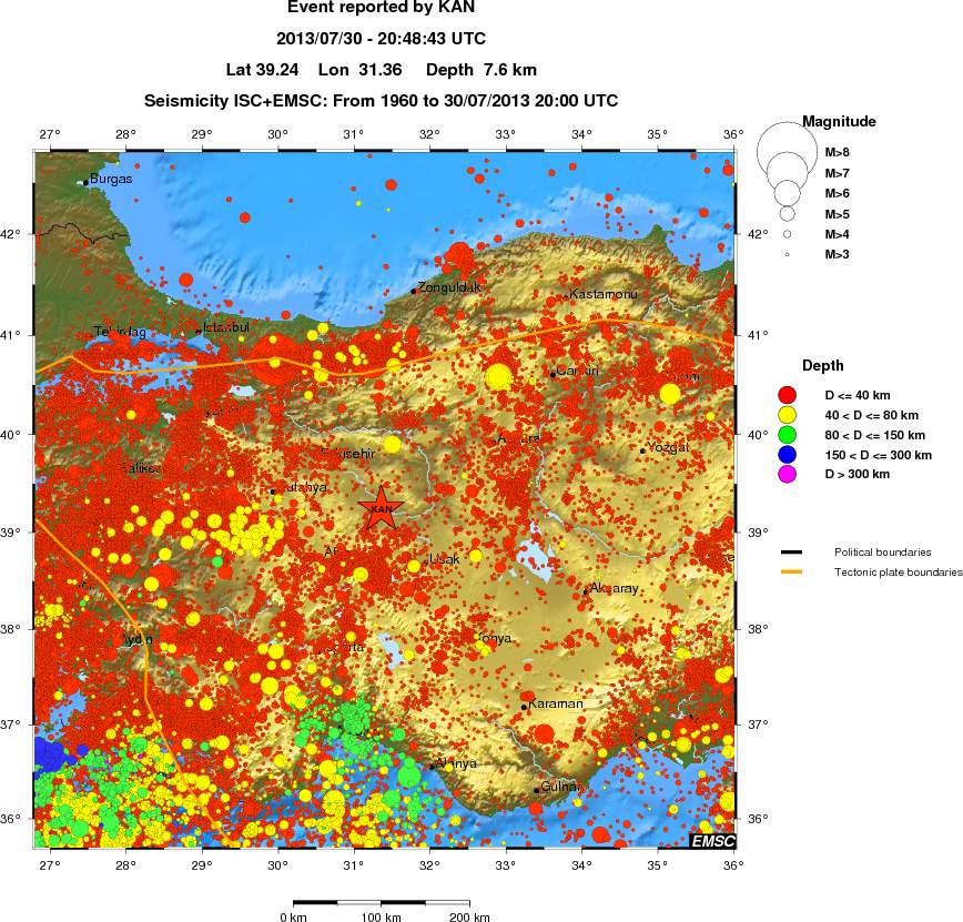 regional historical seismicity