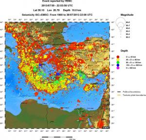 wide historical seismicity