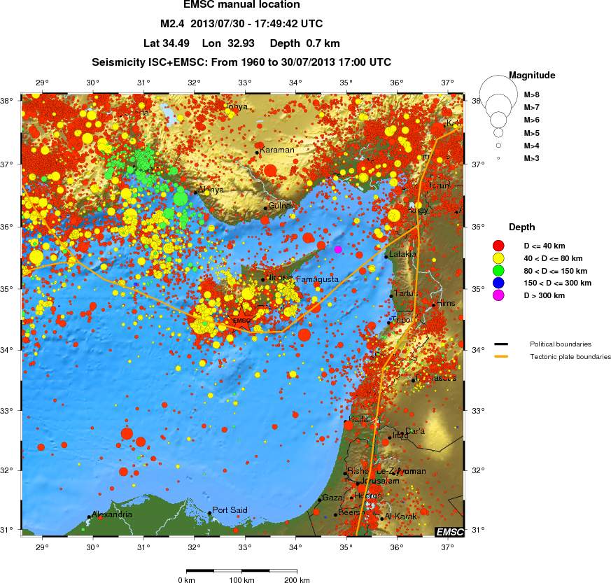 regional historical seismicity