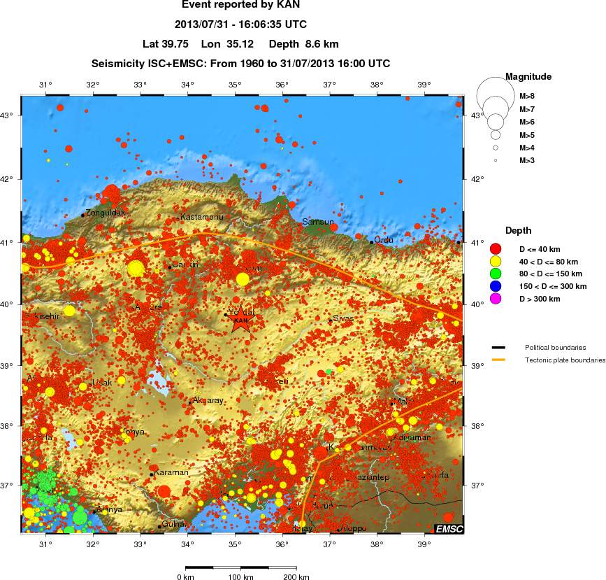 regional historical seismicity