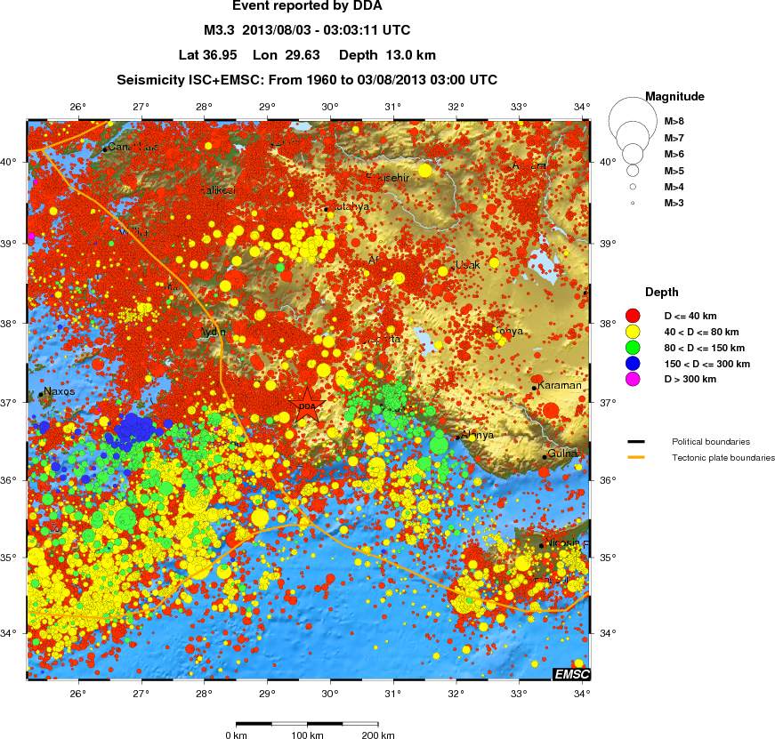 regional historical seismicity