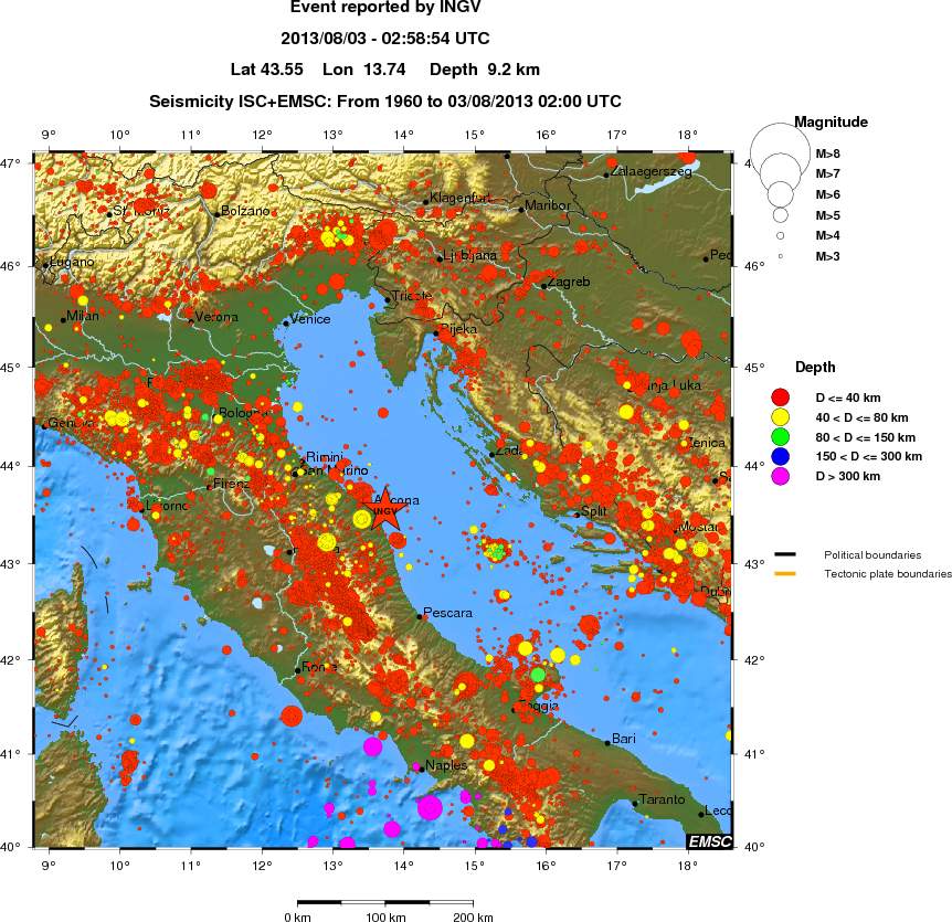 regional historical seismicity