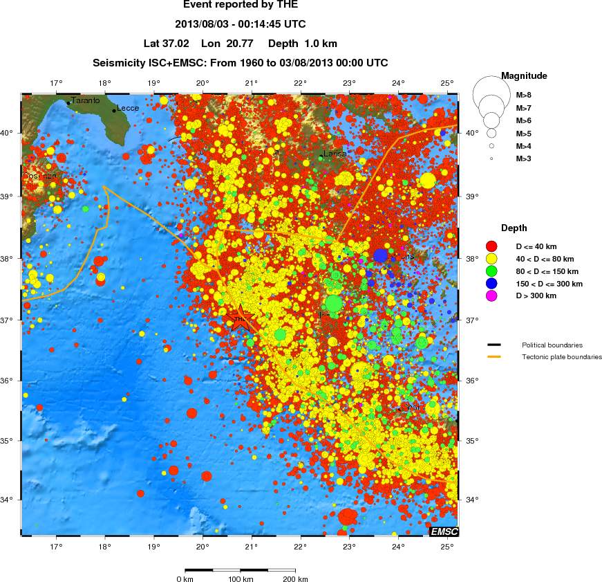regional historical seismicity
