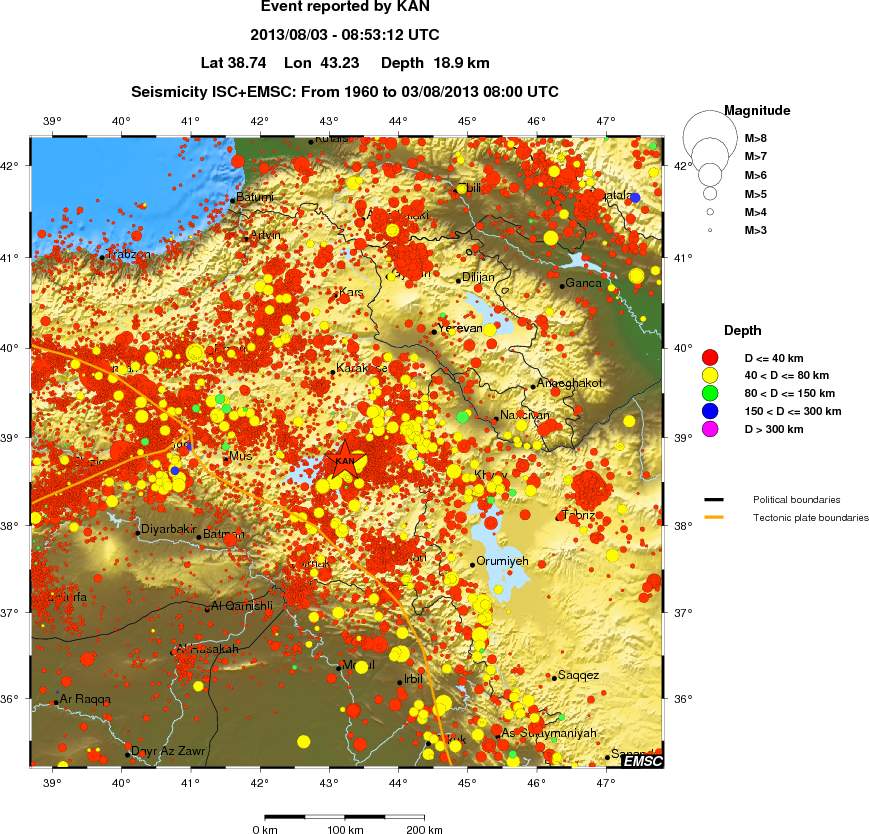 regional historical seismicity
