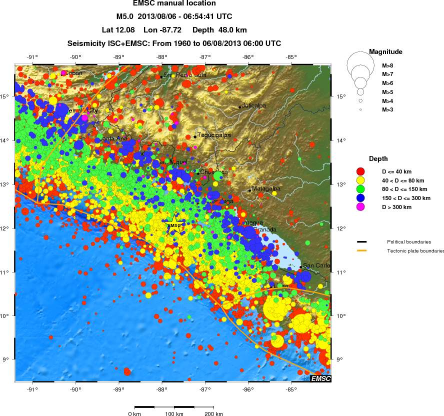 regional historical seismicity