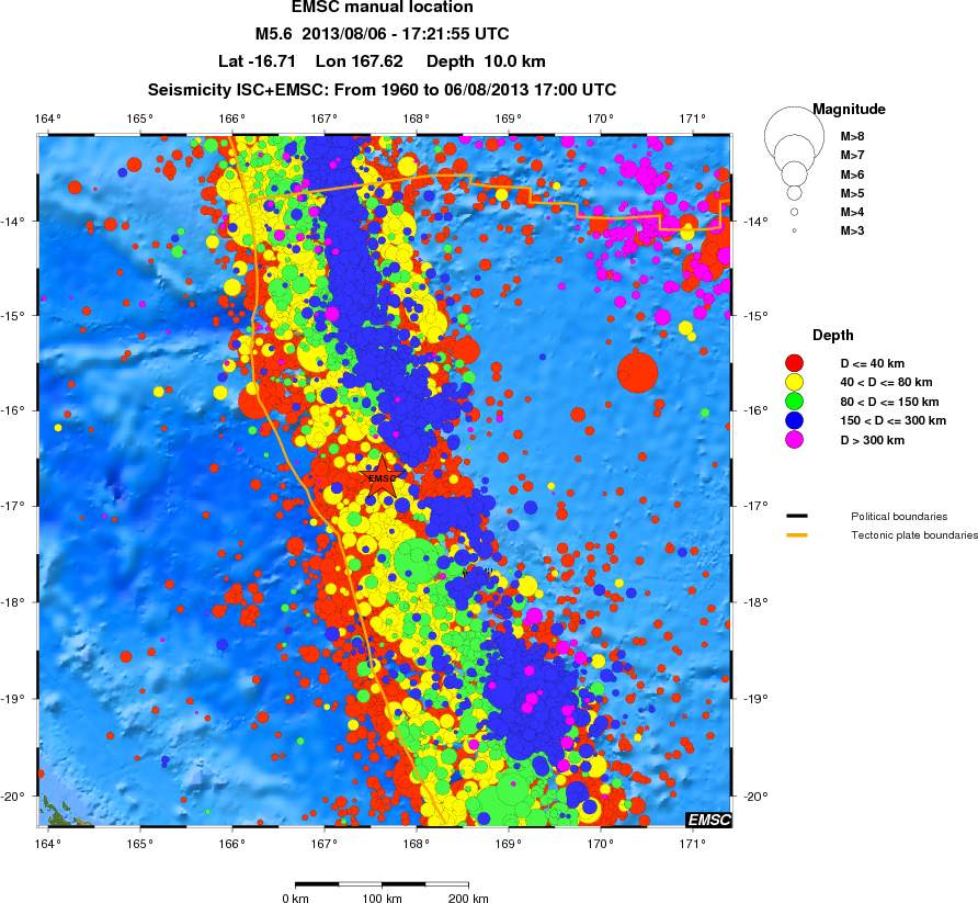 regional historical seismicity