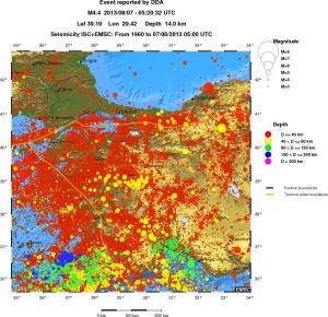 regional historical seismicity