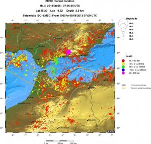 regional historical seismicity