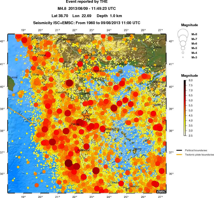 regional magnitude historical seismicity
