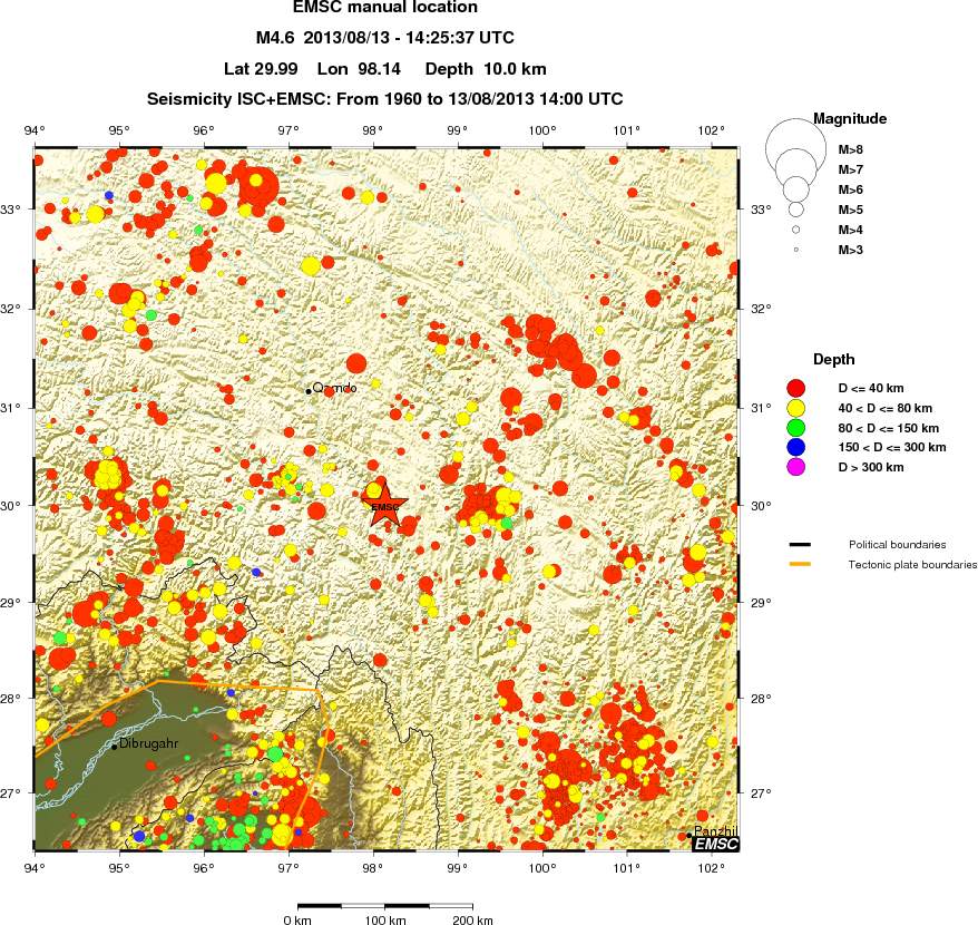 regional historical seismicity