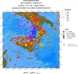 regional historical seismicity