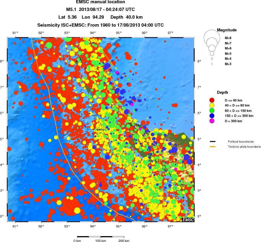 regional historical seismicity